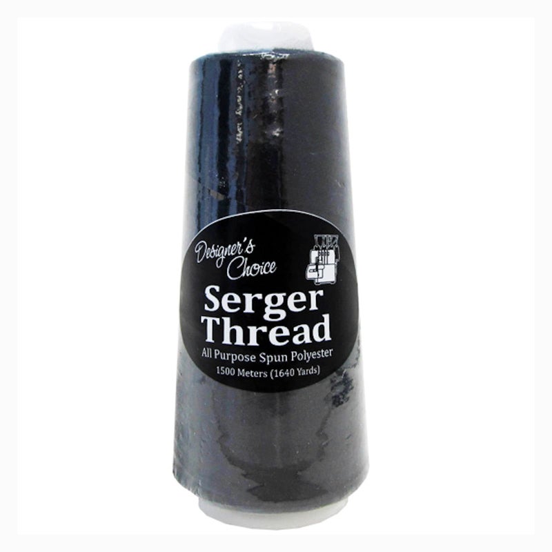 Designers Choice Set of 12 Black & White Serger Thread Spools for Quilting Embroidery Overlock | 100% Polyester | 1640 Yards Each | 6 Black & 6 White - Image 3